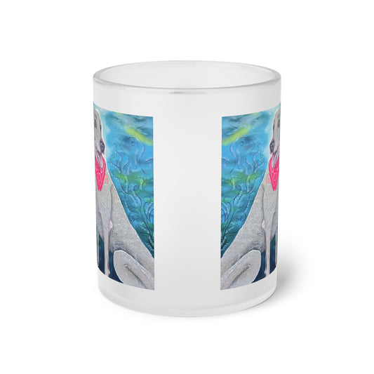 Happiest Dog Frosted Glass Mug