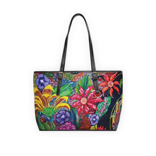 Vibrant Floral PU Leather Shoulder Bag