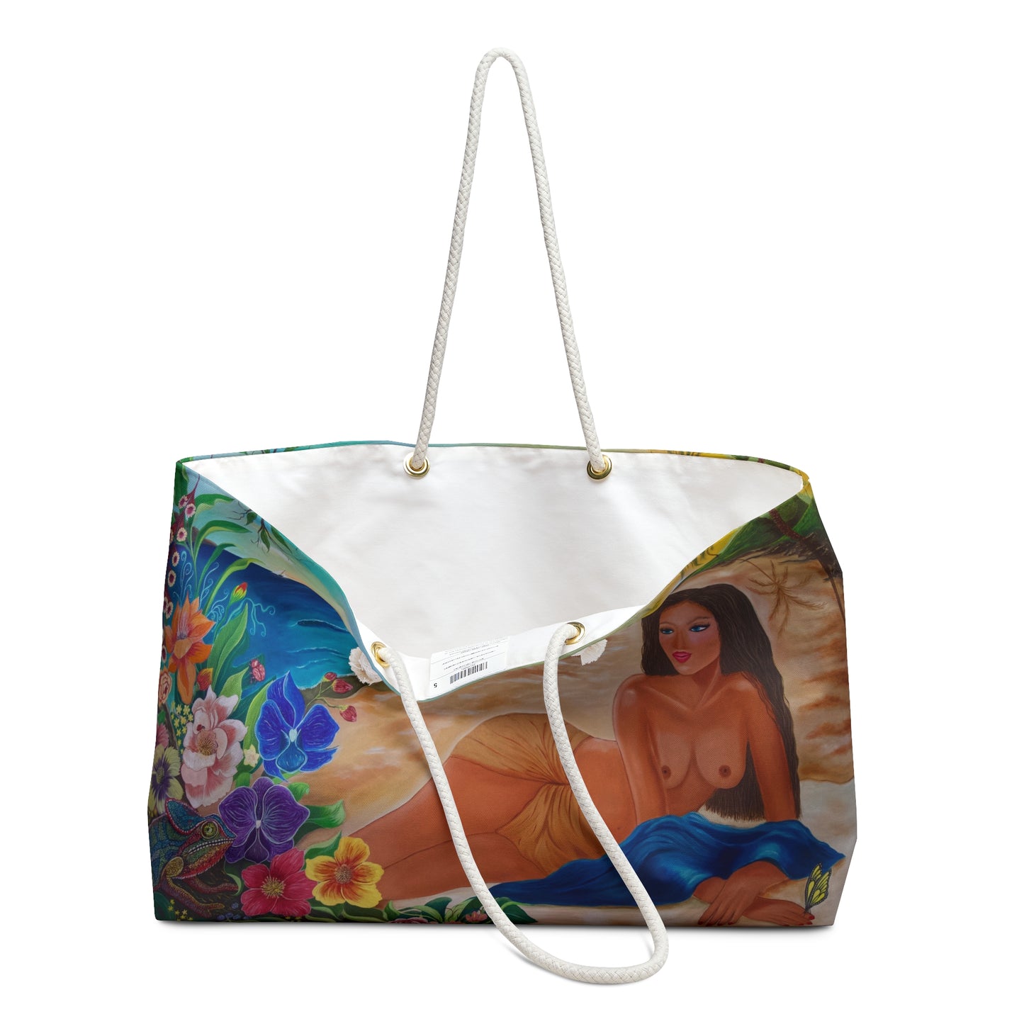 Tropical Beach Weekender Bag — Hawaiian Hula Girl Floral Travel Tote