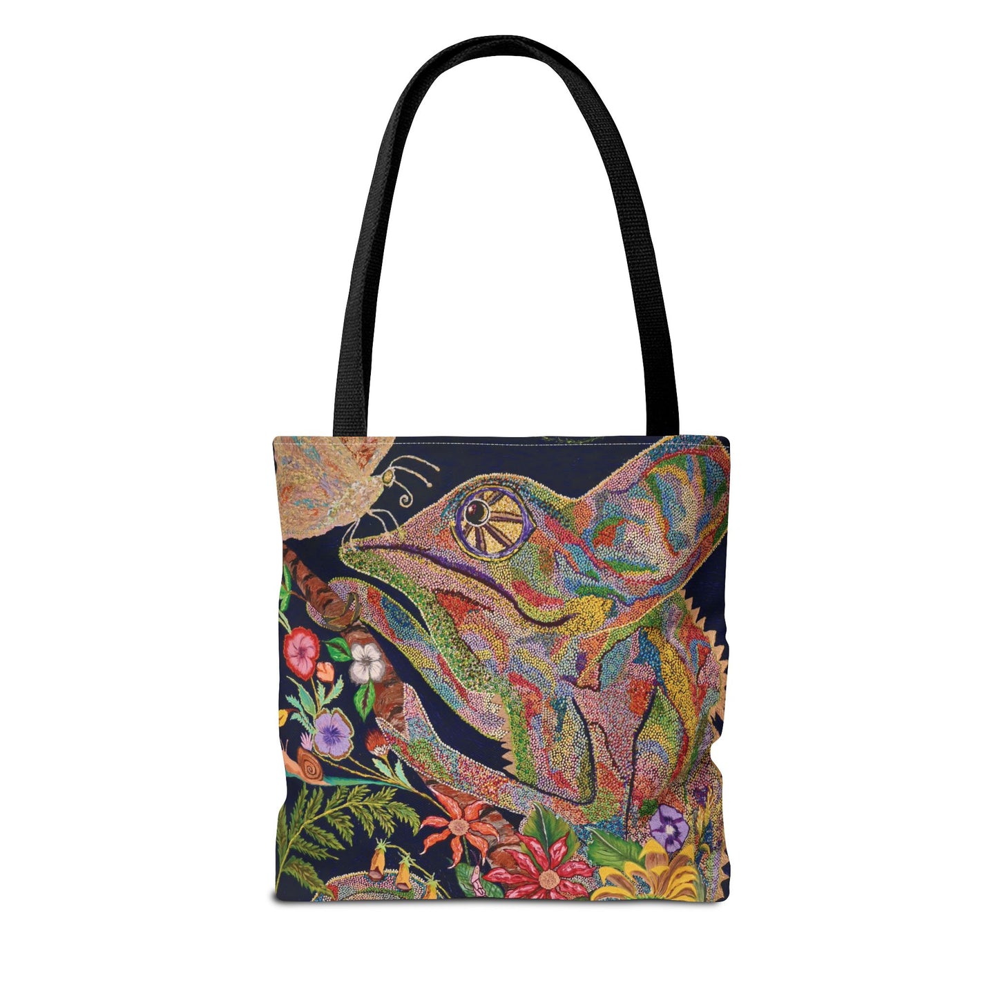 Chameleon and Butterfly Tote Bag