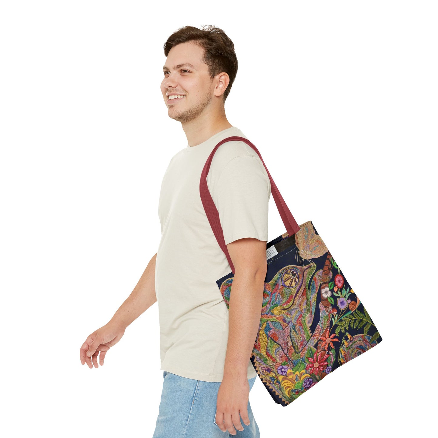 Chameleon and Butterfly Tote Bag