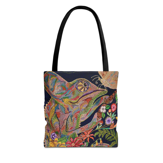 Chameleon and Butterfly Tote Bag