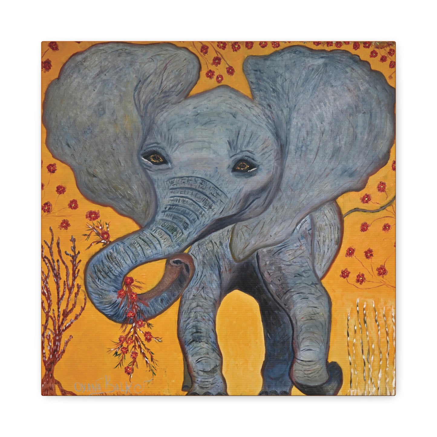 Canvas Print - HAPPY BABY ELEPHANT