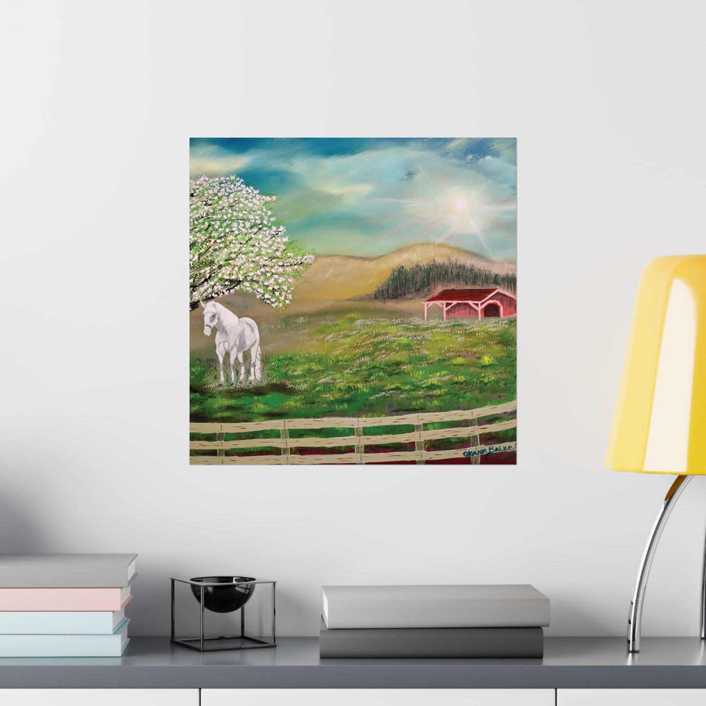 Serene Horse Landscape Matte Poster